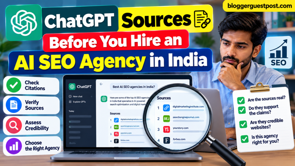 How to check ChatGPT sources and verify an AI SEO agency in India.